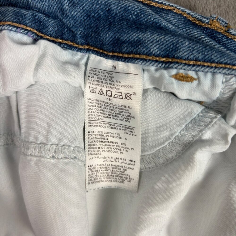 Old Navy Rockstar Super Skinny Jeans Women’s 18 Blue High Rise Distressed Y2K - Picture 7 of 7